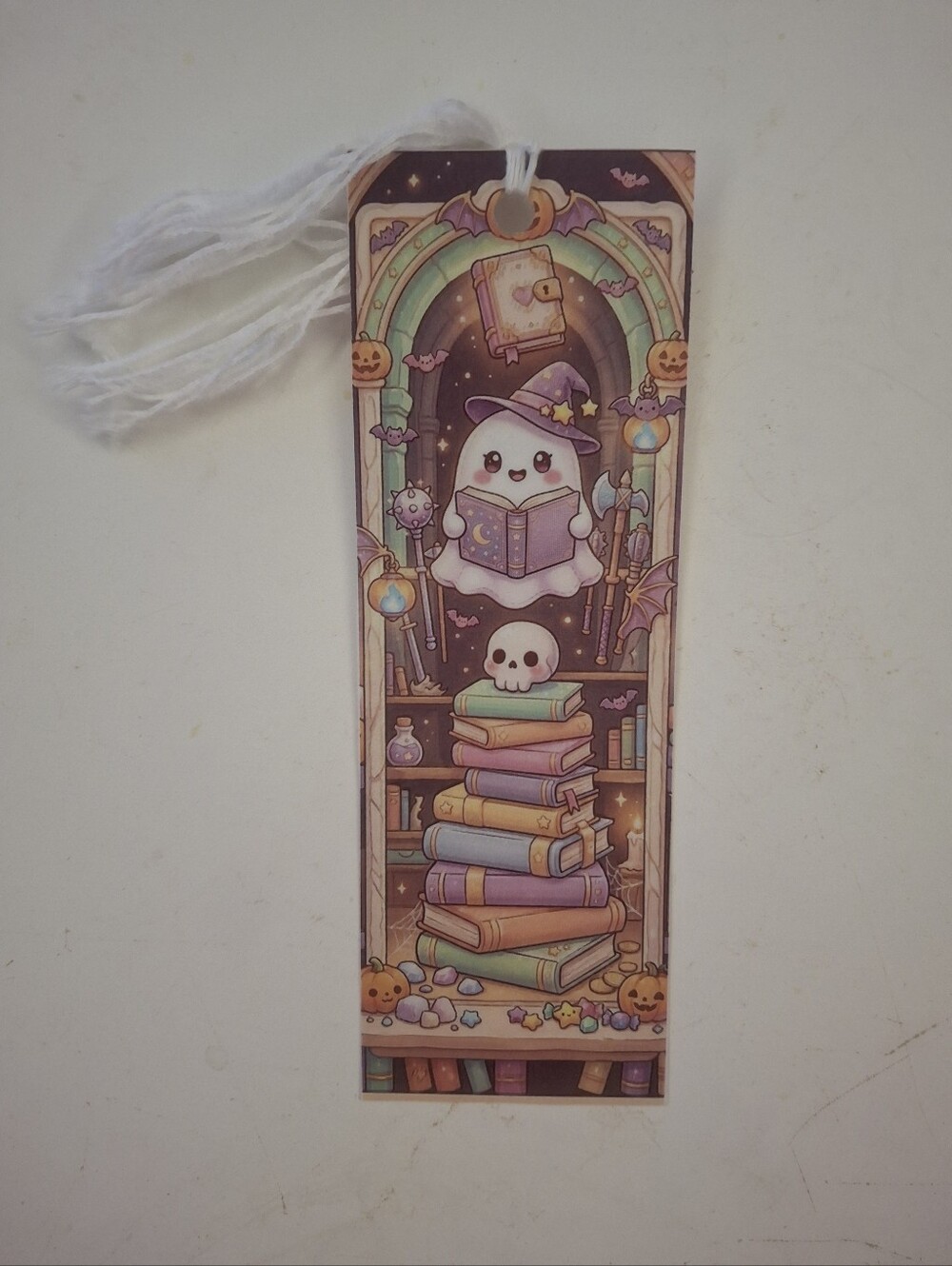 Cute Kawaii Ghost Bookmark Halloween Pastel Multicolor